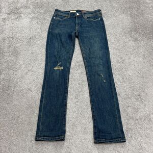 Anthropologie Pilcro Slim Boyfriend Denim Jeans Women 24 Blue Distressed Relaxed